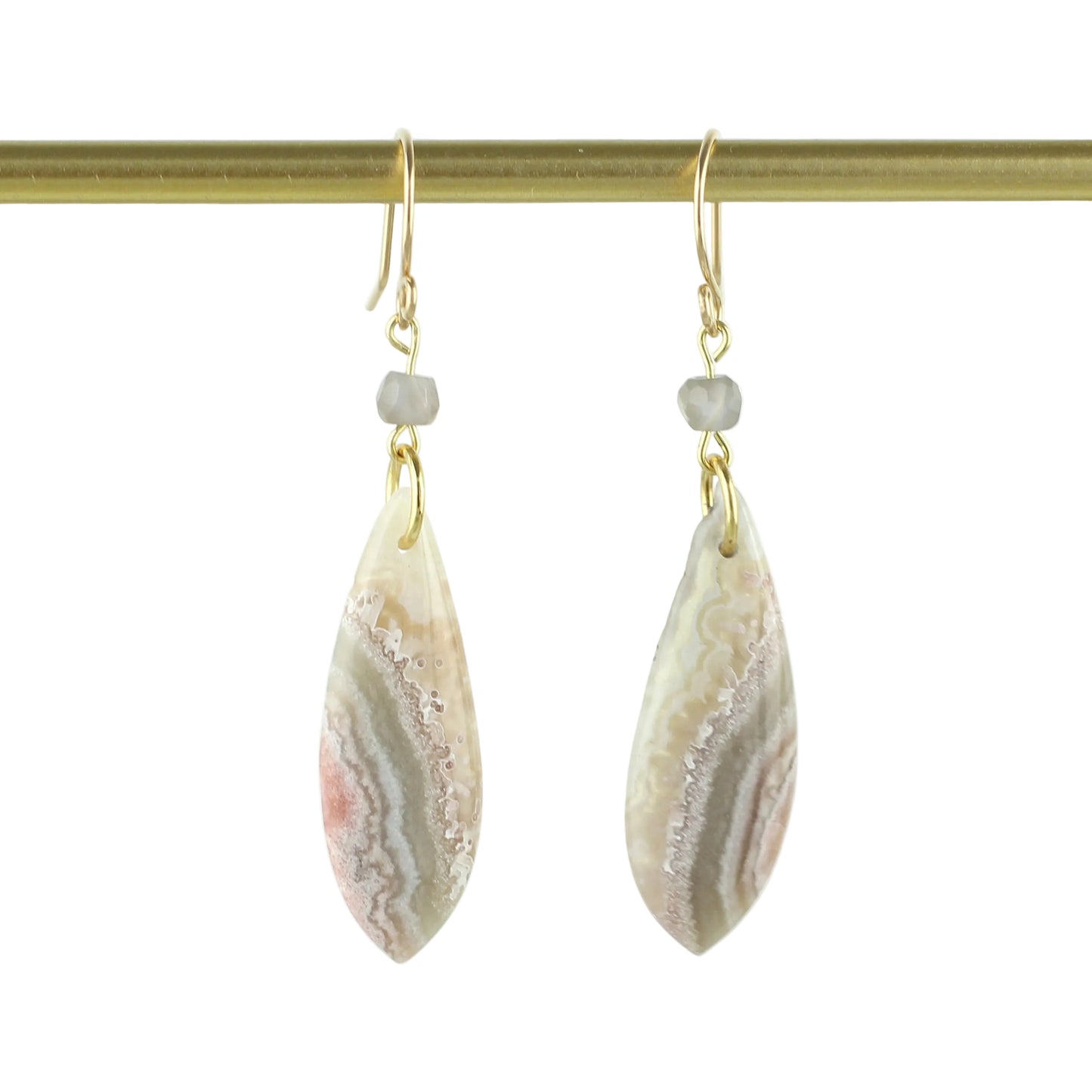 Laguna Agate and Moonstone Earrings
