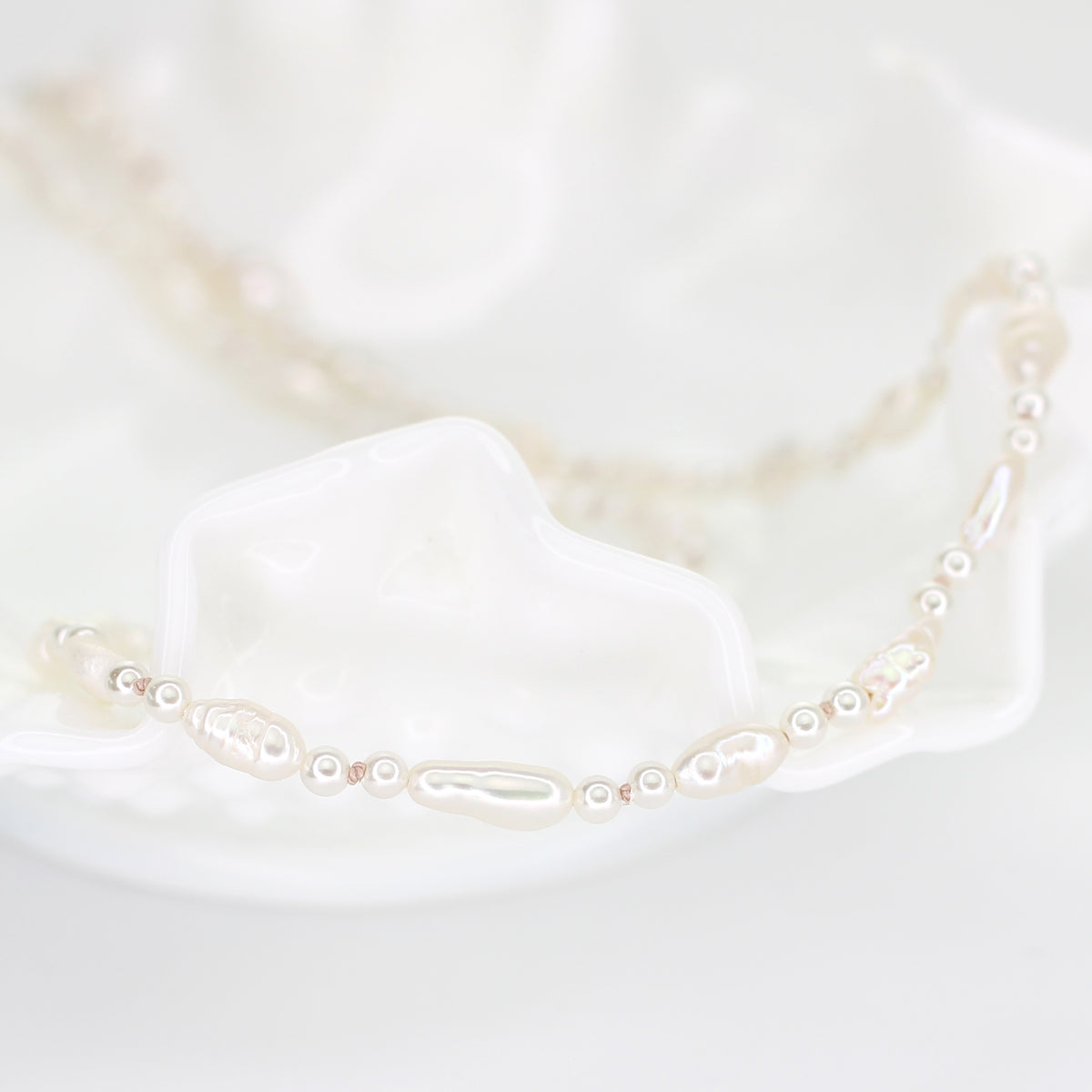 Freshwater and South Sea Shell Pearl Necklace