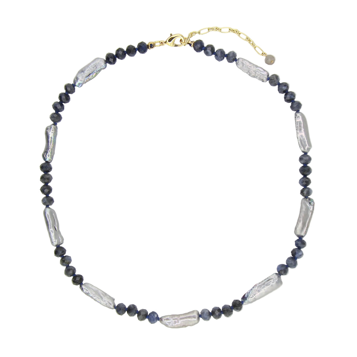 Sodalite and Freshwater Pearl Necklace