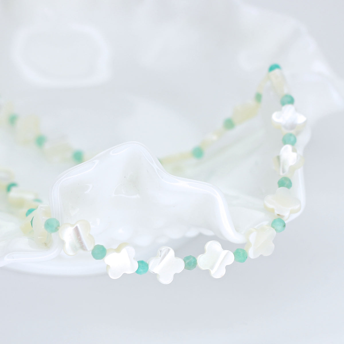 Mother of Pearl and Amazonite Necklace
