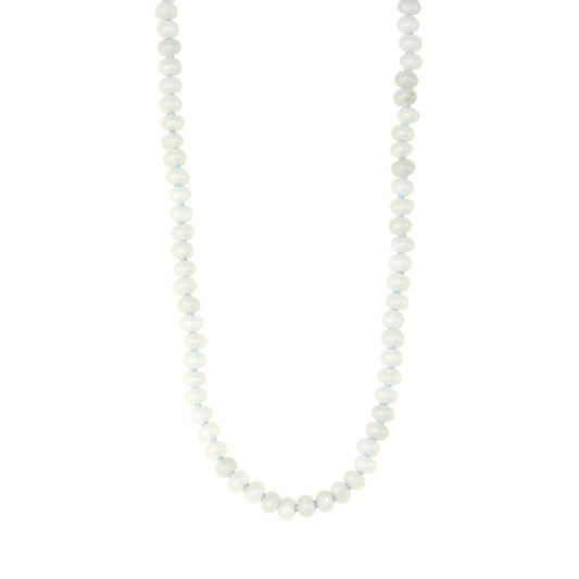 White Jade Necklace - Light Blue