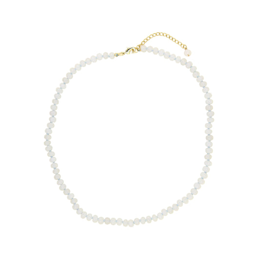White Jade Necklace - Light Blue