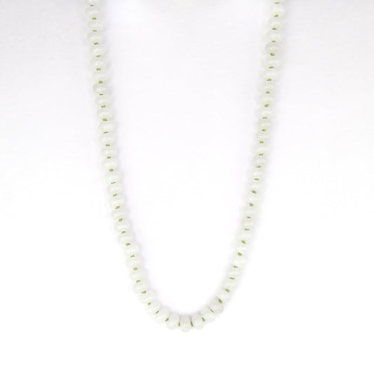 White Jade Necklace - Lime Green