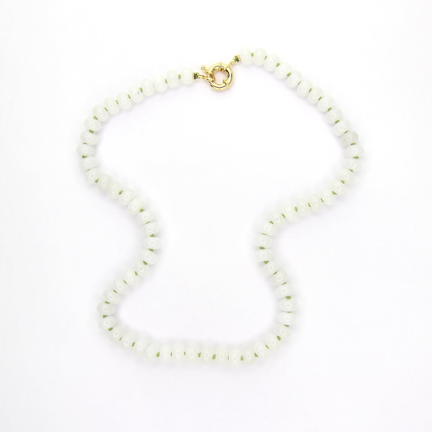 White Jade with Lime Green Necklace