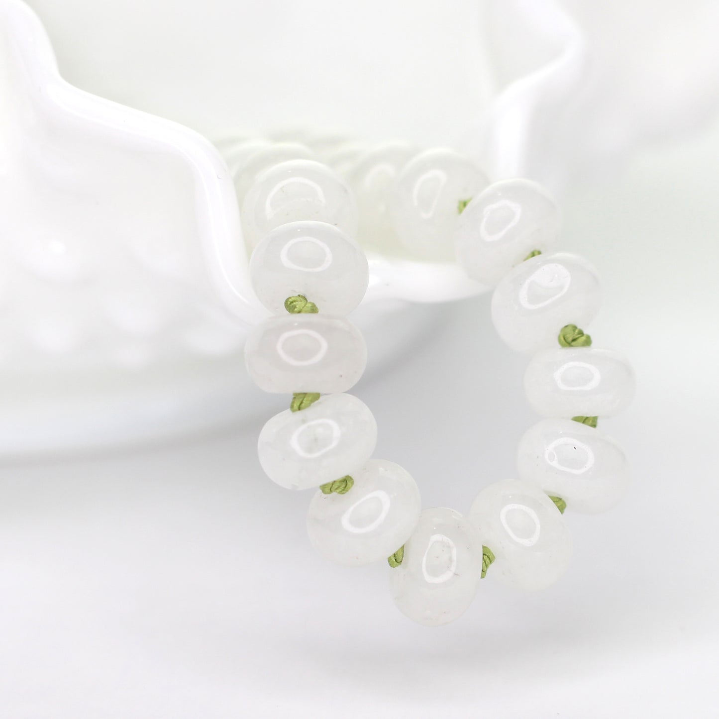 White Jade with Lime Green Necklace