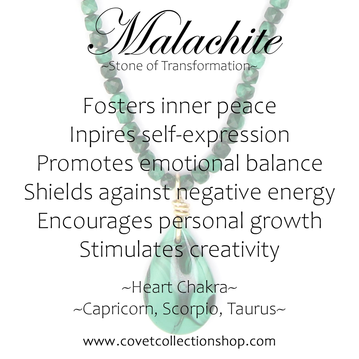 Malachite Pendant Necklace