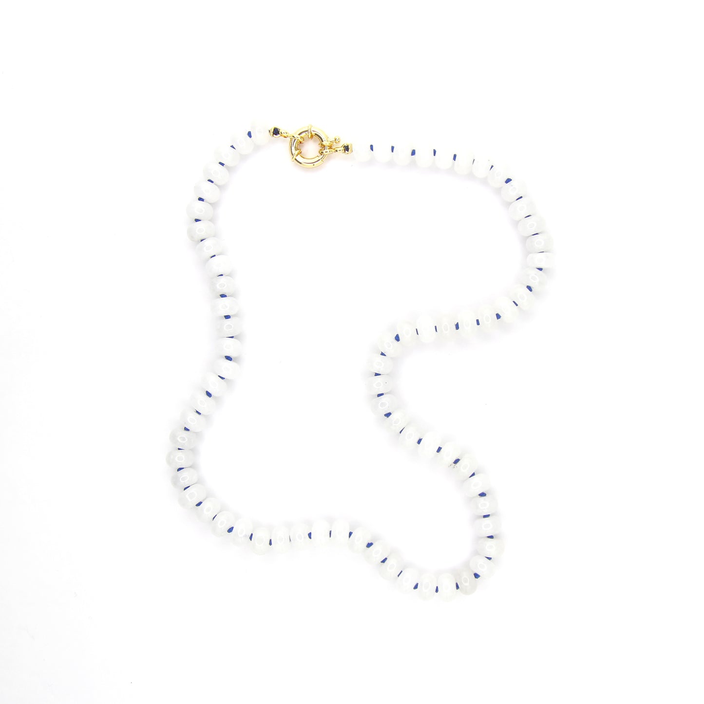 White Jade with Navy Necklace