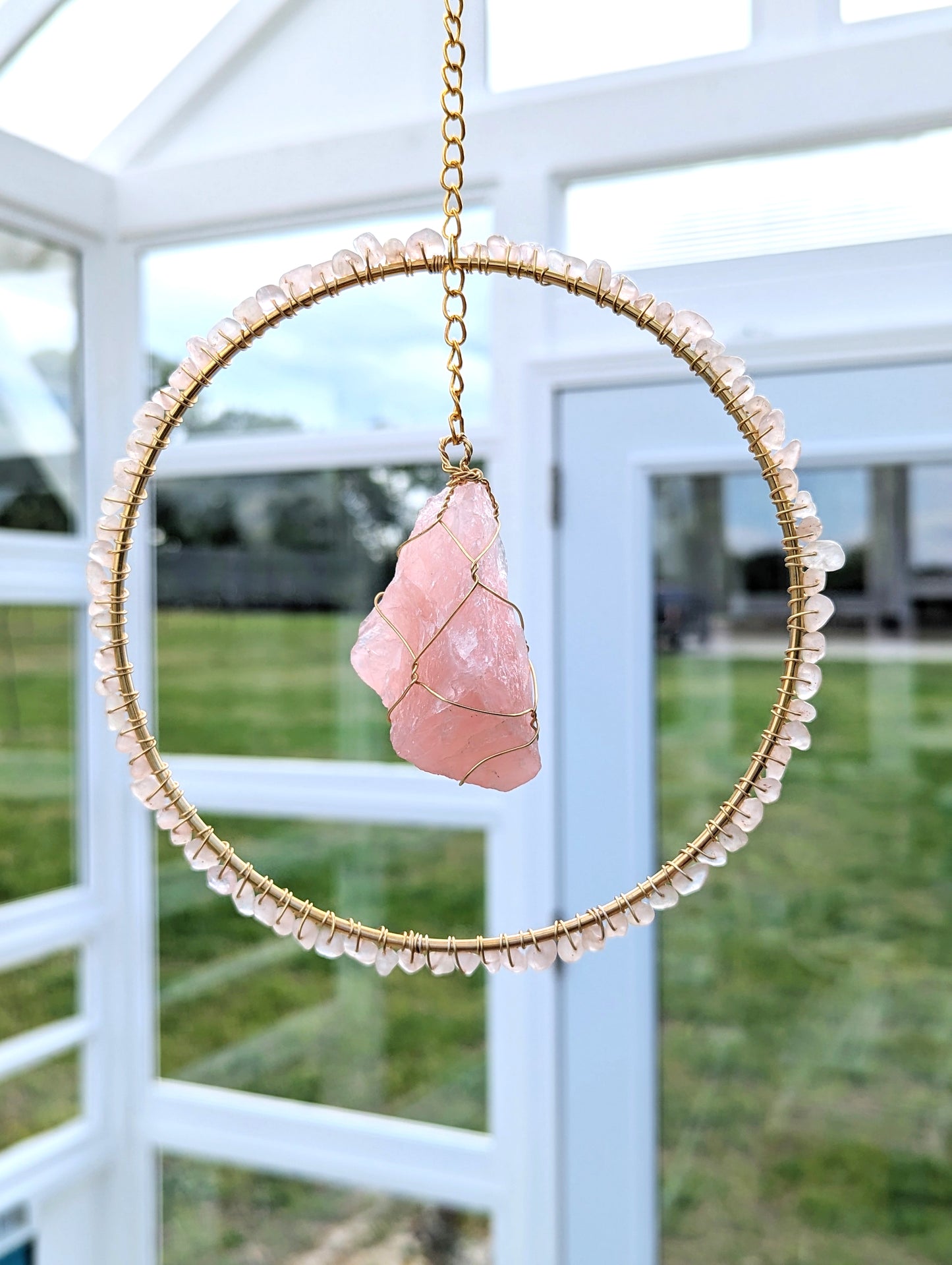 Rose Quartz Suncatcher