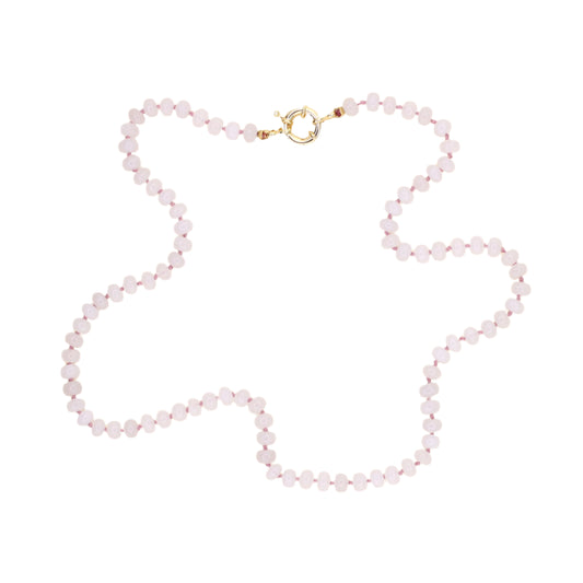 White Jade Necklace - Pink