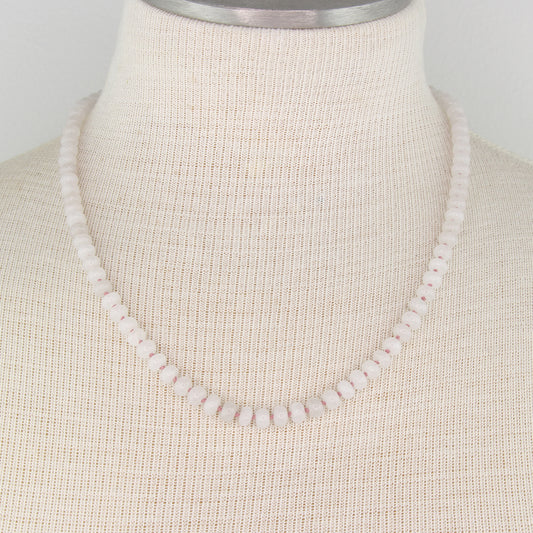 White Jade Necklace - Pink