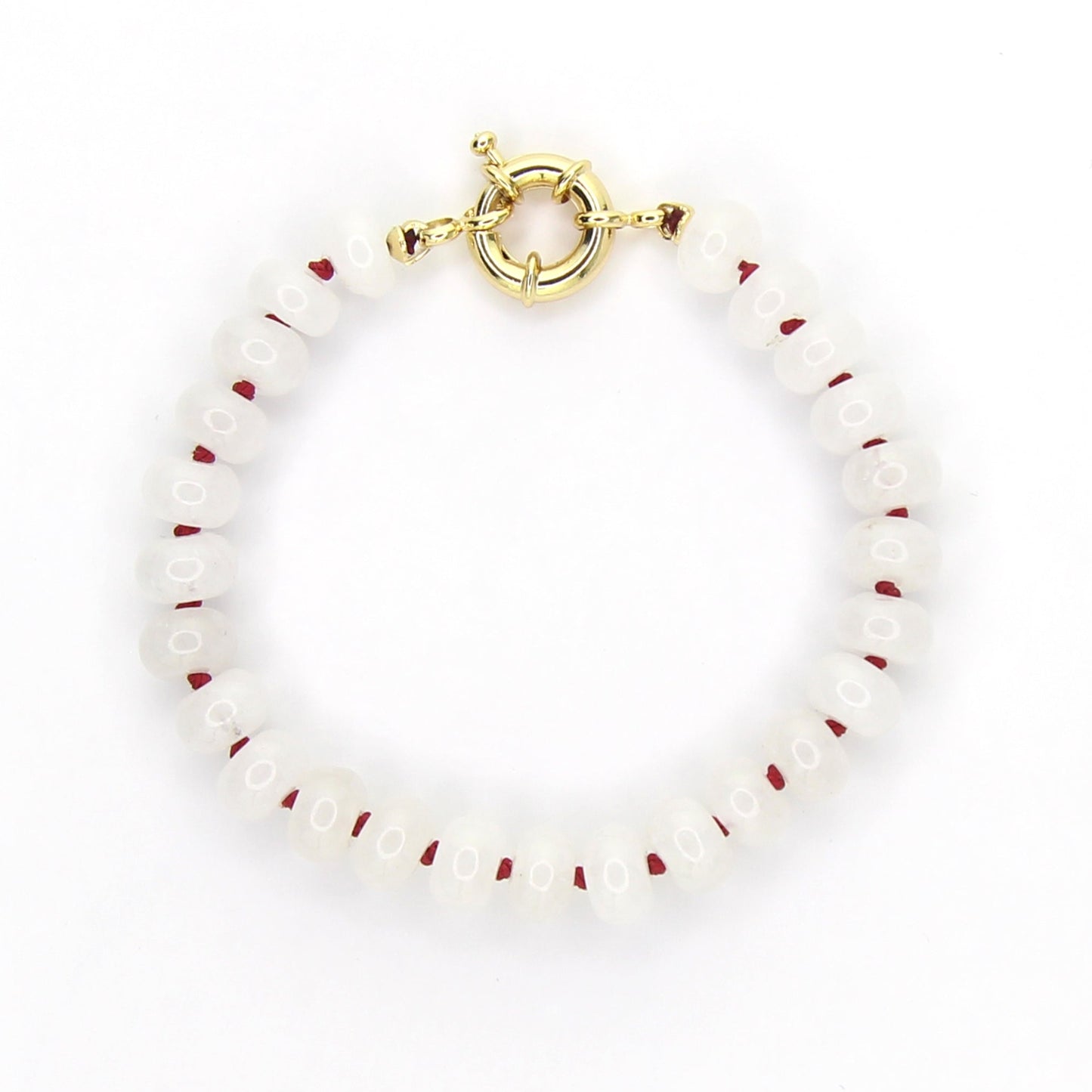 White Jade with Red Bracelet