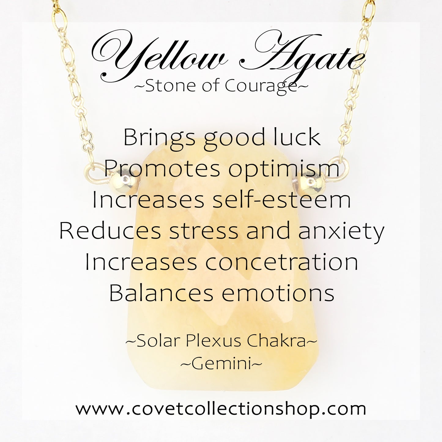 Yellow Agate Necklace